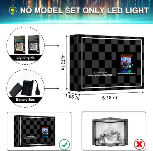 مجموعة إضاءة LED لمجموعة Lego-72037 Mario-Kart، متوافقة مع نموذج مكعبات البناء Lego 72037 (لا تتضمن مجموعة الكتل) in Kuwait