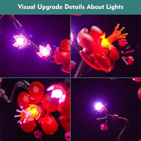 Light Compatible with Lego Plum Blossom 10369 Botanical Collection - No Models Only Light, Creative Lighting Set Accessories Compatible with Lego 10369 Icons Flowers Plum Blossom Set in Saudi Arabia
