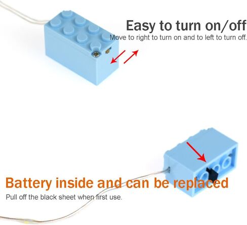 مجموعة مصابيح LED لبنات البناء النقاط، ملحقات الطوب المضيئة المتوافقة مع العلامات التجارية الكبرى in Kuwait