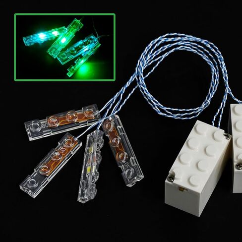 مجموعة مصابيح LED لبنات البناء النقاط، ملحقات الطوب المضيئة المتوافقة مع العلامات التجارية الكبرى in Kuwait
