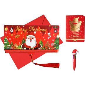 Christmas Money Holders for Cash with Greeting Card, Envelope & Pen, 2025 NEW Gift Card Holder with 10 Slots DIY Surprise Christmas Gifts Card Cash Gift Holders Xmas Party Supplies Set of 1 in Saudi Arabia
