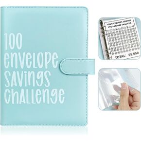 100 Envelope Challenge Binder, 52 Week Money Saving Challenge Book with Envelopes & Challenge Tracker Budget Binder, Motivational Process to Save $5050 100 Pocket Pre-Numbered (Pink) in Kuwait