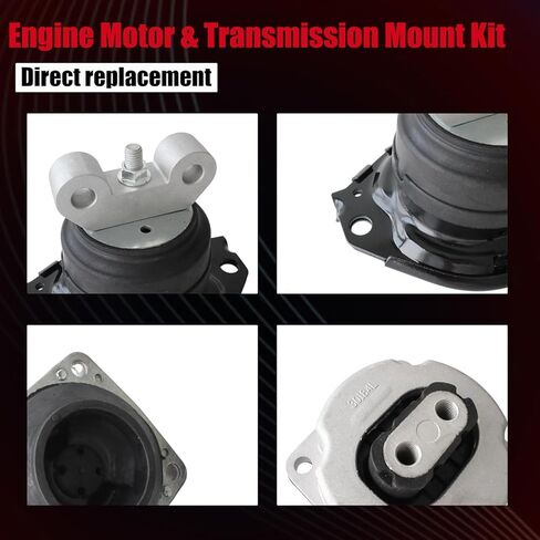 AUCERAMIC 3pcs Engine Motor & Transmission Mount Kit Fit for 2011-2022 Dodge Challenger Charger Chrysler 300 3.6L 5.7L Automatic Transmission Replace# A5522 A5388 3162 3262 5090140AG 52124671AE in Saudi Arabia