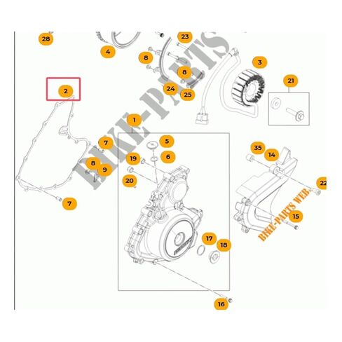 حشية غطاء إشعال محرك الدراجة النارية 93830040000 لـ K.T.M RC390 DUKE390 13-21 390 Adventure 20-22 نموذج بديل in Kuwait