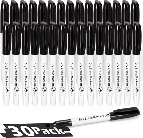 Duchong 30 Packs Dry Erase Markers in 15 Assorted Colors, Fine Tip Whiteboard Markers for Kids Teachers, Dry Erase Pens Bulk for Classroom Home, Back to School Supplies in Saudi Arabia