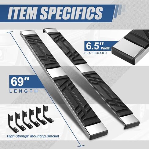 Auto Dynasty Curved Running Board Compatible with 2004-2014 Ford F-150 Regular Cab, Stainless Steel Side Step Rail Nerf Bars, 4" Step Bars, Polished Chrome 05 06 07 08 09 10 11 12 13 in Saudi Arabia