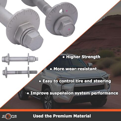 Front Alignment Camber Adjustment Cam Bolts Kit Compatible with Toyota 4Runner FJ Cruiser Tacoma Control Arm Cam Bolts Kit Replace for 48409-60040 48452-60020 48190-60040 48198-60020 in Saudi Arabia