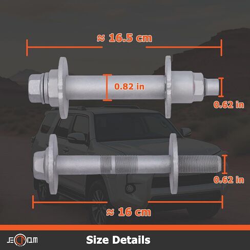 Front Alignment Camber Adjustment Cam Bolts Kit Compatible with Toyota 4Runner FJ Cruiser Tacoma Control Arm Cam Bolts Kit Replace for 48409-60040 48452-60020 48190-60040 48198-60020 in Saudi Arabia