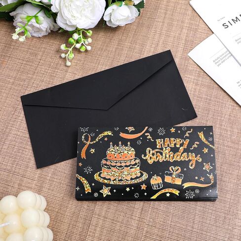 حامل نقود عيد الميلاد، بطاقات نقود لعيد الميلاد من الذهب الأسود، مغلفات هدايا نقدية لأعياد الميلاد السعيدة، بطاقة هدايا مفاجئة للرجال والنساء، مكافآت الشركة الحالية in Kuwait