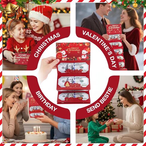مغلفات هدايا عيد الميلاد النقدية لعام 2025، حاملات أموال إبداعية للنقود وبطاقات الهدايا، مغلفات مفاجأة للعطلات لهدايا عيد الميلاد للرجال والنساء والأطفال (سانتا، قطعتان) in Kuwait