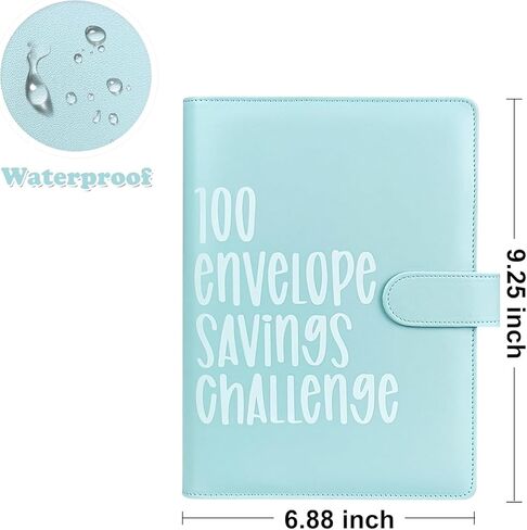 100 Envelope Challenge Binder, 52 Week Money Saving Challenge Book with Envelopes & Challenge Tracker Budget Binder, Motivational Process to Save $5050 100 Pocket Pre-Numbered (Pink) in Saudi Arabia