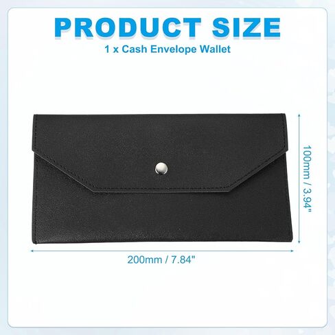 PATIKIL Cash Envelope Wallet, Budget Cash Holder Reusable Money Bag Pouch Leather Money Organizer Pouch for Men Women Receipt Check Bill Travel Graduation Holidays, Red in Saudi Arabia