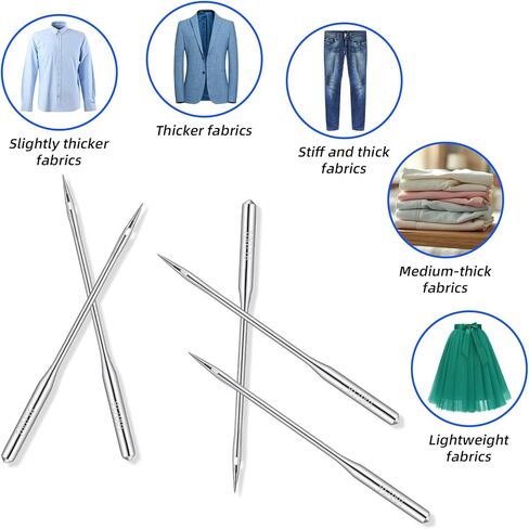 TIESOME 80 Pcs 100/16 Heavy Duty Sewing Machine Needles, Universal Metal Sewing Machine Needles for Leather Jeans Canvas Heavy Fabrics Home Sewing Machines in Saudi Arabia