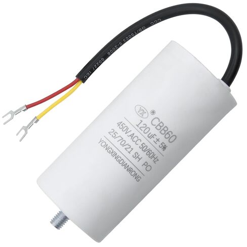 Seentech CBB60 60 فائق التوهج/MFD 250 VAC مكثف بدء التشغيل 50/60 هرتز جزء بديل كهربائي للتيار المتردد - يعمل مع بدء تشغيل محركات التيار المتردد ومكيفات الهواء والضواغط in Kuwait