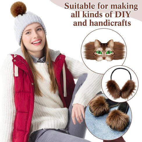 Tatuo 71 x 3 Inch Natural Brown Faux Fur Trim for Hood Shaggy Fur Fabric Faux DIY Craft Garland Fluffy Strip for Winter Slippers Slides Xmas Gnomes Beard Santa Claus Hair Dwarf Cosplay Costume in Saudi Arabia
