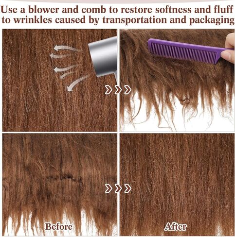 Tatuo 71 x 3 Inch Natural Brown Faux Fur Trim for Hood Shaggy Fur Fabric Faux DIY Craft Garland Fluffy Strip for Winter Slippers Slides Xmas Gnomes Beard Santa Claus Hair Dwarf Cosplay Costume in Saudi Arabia