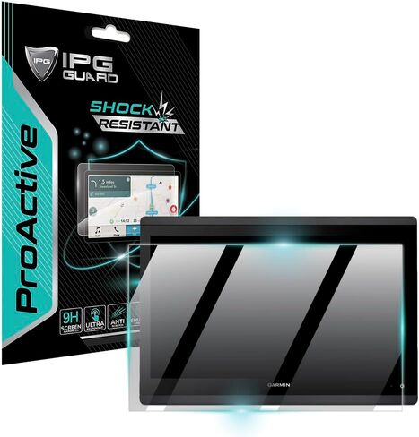 IPG ProActive for Garmin GPSMAP 1223 xsv Combo GPS/Fishfinder 12 Inch Display 9H Hardness Screen Protector Smooth Glass Touch Ultra Responsive High Clarity Anti Scratch Smudge & Shock Proof Nano Technology Guard for 1223 in Kuwait
