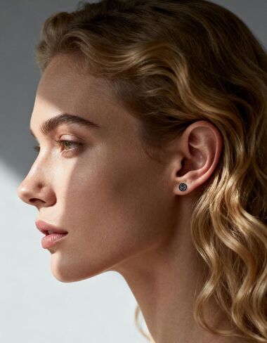 Stud Earrings 925 Sterling Silver Stud Earrings for Mens Womens Pierced Mens Earrings Jewelry Gift for Father's Day Gifts in Saudi Arabia
