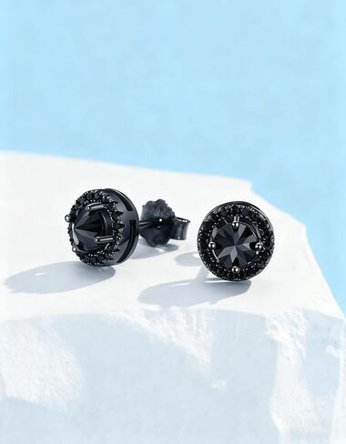 Stud Earrings 925 Sterling Silver Stud Earrings for Mens Womens Pierced Mens Earrings Jewelry Gift for Father's Day Gifts in Saudi Arabia