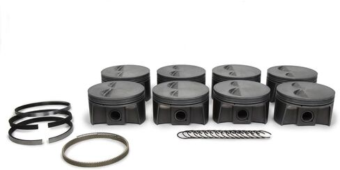 مجموعة مكبس SBC PowerPak ذات القمة المسطحة مقاس 4.040 بوصة | 1.0x1.0x2.0 مللي متر حلقة الأخدود | -2.40 سي سي | متوافق مع تشيفي ذات الكتلة الصغيرة | مجموعة من 8 in Saudi Arabia