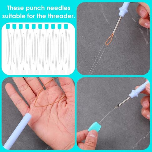 LXUEJIE 20 PCS Long Needle Threader, 7.9"Punch Needle Threader, Stitching Needles Threader Sewing Accessories for Embroidery Bead Cross Stitch DIY Sewing Craft in Saudi Arabia