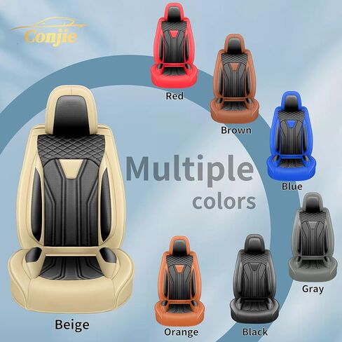 Car Seat Covers Fit for Hyundai Elantra 2017-2024 2025，Premium Leather Seat Covers | Waterproof | Breathable & Scratch-Resistant，All Weather Car Seat Cushion Protector(Full Set, All Black) in Kuwait
