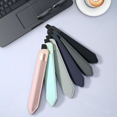 حامل مقلمة MoKo يناسب قلم Apple (Pro وUSB-C والجيل الأول والثاني)، جيب مرن قابل للفصل لقلم القلم مع شريط مطاطي متصل بحافظة iPad، أسود in Kuwait