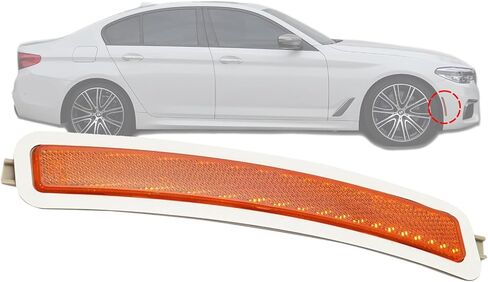 Auto Parts Avenue APA Replacement for Front Reflector 2017 2018 2019 2020 2021 2022 5 Series Driver Left Side 63147349127 BM1084106 in Saudi Arabia