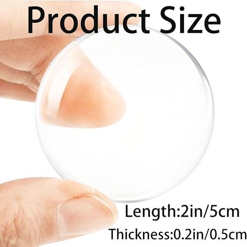 6 Pieces of Wall Door Handle Stopper 2" Set Clear Rubber Knob, Round Wall Shield Cushion in Saudi Arabia