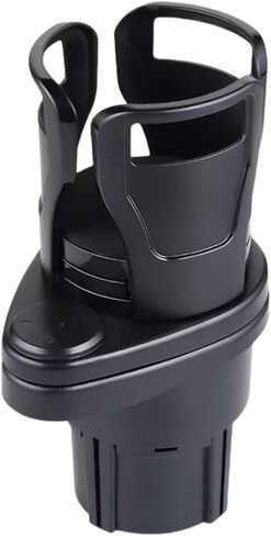 2-in-1 Car Cup Holder Adapter, Multifunctional Front seat Adjustable Cup and Beverage Holder, Compatible with car Circular Cup Slots in Saudi Arabia