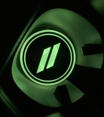 2PCS Rechargeable Ambient Led Light Car Cup Holder Coaster Decal with LDR and Accelerometer 2.7" for Dodge Charger Challenger Durango Dart R/T SRT for Jeep/Chrysler in Saudi Arabia