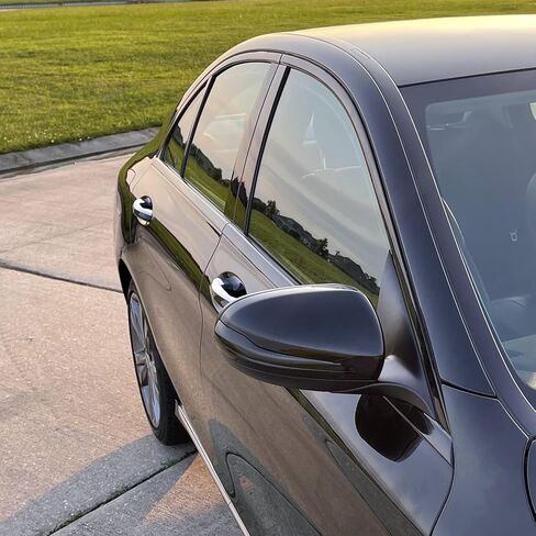SlickMod Chrome Delete Blackout Vinyl Overlay for 2015-2021 Mercedes C Class Window & Door Trim (Full Side Kit, Gloss Black) in Saudi Arabia