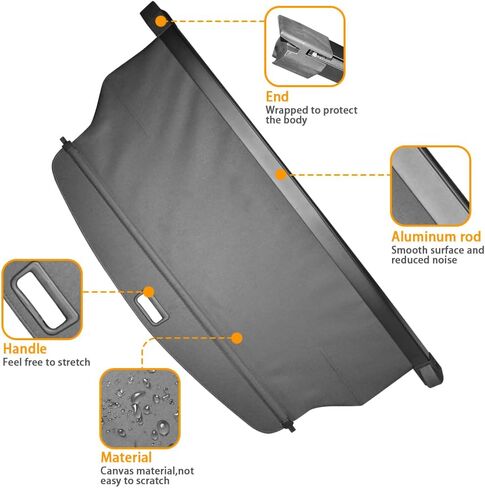 Mazda CX-50 Cargo Cover,Retractable Rear Trunk Cargo Cover Compatible for 2023 2024 Mazda CX-50 Trunk Security Cover Shielding Shade in Kuwait