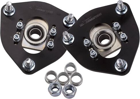 maXpeedingrods Coilovers Camber Plate for Nissan S13 Silvia 89-93/180SX 89-98/Sileighty 98/200SX 89-94/240SX 89-90 Front Top Mounts Black in Saudi Arabia
