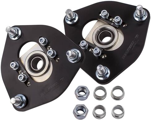 maXpeedingrods Coilovers Camber Plate for Nissan S13 Silvia 89-93/180SX 89-98/Sileighty 98/200SX 89-94/240SX 89-90 Front Top Mounts Black in Saudi Arabia