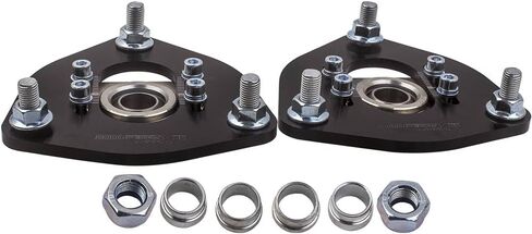 maXpeedingrods Coilovers Camber Plate for Nissan S13 Silvia 89-93/180SX 89-98/Sileighty 98/200SX 89-94/240SX 89-90 Front Top Mounts Black in Saudi Arabia