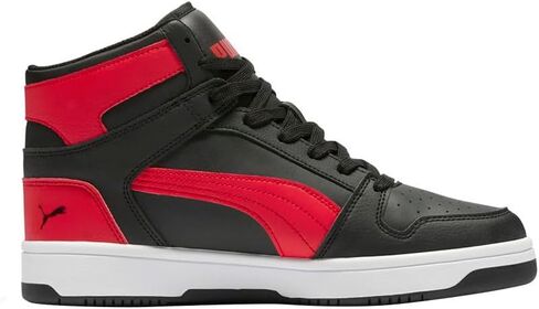 Puma Men's Rebound Layup Sneaker, White Black-High Risk Red, 13 in Saudi Arabia