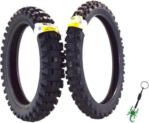 إطارات Pirelli Scorpion MX 32 أمامية متوسطة الصلابة 80/100-21 وخلفية 110/90-19 مع سلسلة مفاتيح - عبوتان in Saudi Arabia