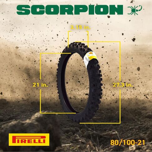 إطارات Pirelli Scorpion MX 32 أمامية متوسطة الصلابة 80/100-21 وخلفية 110/90-19 مع سلسلة مفاتيح - عبوتان in Saudi Arabia
