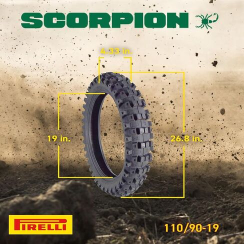 إطارات Pirelli Scorpion MX 32 أمامية متوسطة الصلابة 80/100-21 وخلفية 110/90-19 مع سلسلة مفاتيح - عبوتان in Saudi Arabia