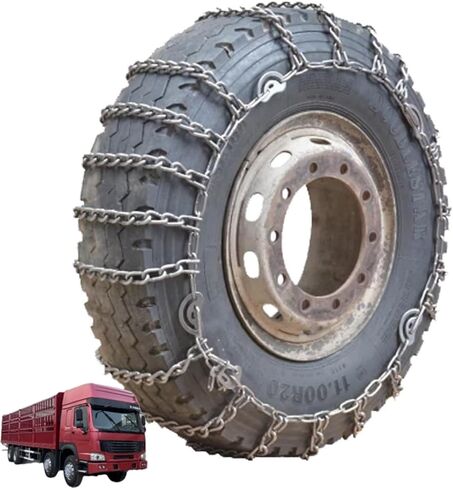 2pcs 9mm Snow Chains for Trucks & SUVs – Reinforced Anti-Skid Chains –Easy On and Off for Ice Snow & Sand 11.00-20 2pcs 9R22.5 in Saudi Arabia