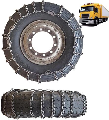 2pcs Snow Chains Tire Chains For Cars Suv Pickup Trucks - Quick Fit AND Easy Installation, Reusable Universal Emergency Traction Snow Chains for Kinds of Trucks 225/75R17.5 2pcs 295/80R22.5 in Saudi Arabia
