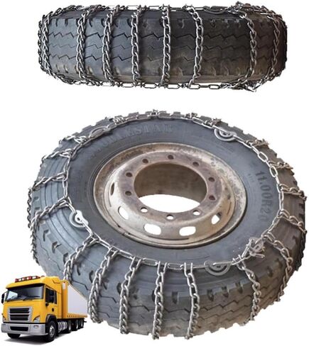 2pcs Snow Chains Tire Chains For Cars Suv Pickup Trucks - Quick Fit AND Easy Installation, Reusable Universal Emergency Traction Snow Chains for Kinds of Trucks 8.25-20 2pcs 10.00-20 in Saudi Arabia