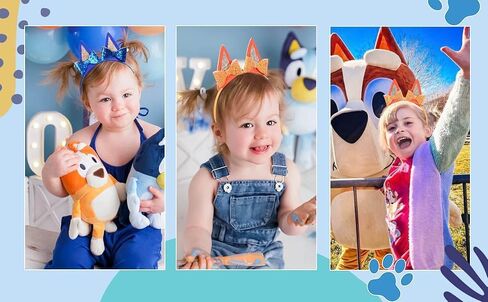 Blue Dog Ears Headbands For Girls, 1Pcs Cat Ear Headband Halloween Birthday Party Supplies Hair Accessories (Blue) in Kuwait
