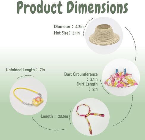Cute 17cm Doll Clothes Set 4Pcs Kawaii Dresses with Free Hat, Camera, Silk Scarf, and Pendant Accessories（NO Doll） in Saudi Arabia