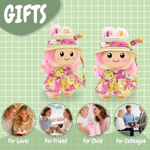 Cute 17cm Doll Clothes Set 4Pcs Kawaii Dresses with Free Hat, Camera, Silk Scarf, and Pendant Accessories（NO Doll） in Saudi Arabia