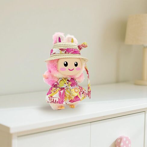 Cute 17cm Doll Clothes Set 4Pcs Kawaii Dresses with Free Hat, Camera, Silk Scarf, and Pendant Accessories（NO Doll） in Saudi Arabia