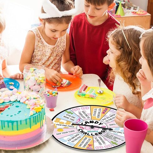 Soulchen Candy Challenge Game Spinner عيد الميلاد لوازم حفلات الشتاء عطلة مهرجان لعبة الكرتون تحت عنوان حفلة عيد ميلاد تفضل الديكور للبنين الفتيات في سن المراهقة الأسرة الكبار (قصب الحلوى) in Kuwait