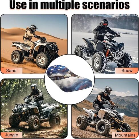Doojoayie Eagle ATV Seat Cover -Waterproof 4 Wheeler Seat Cover Compatible with Sportsman 570 450 850, Polaris Scrambler 400 500 850 1000, Honda Rancher 420 in Saudi Arabia