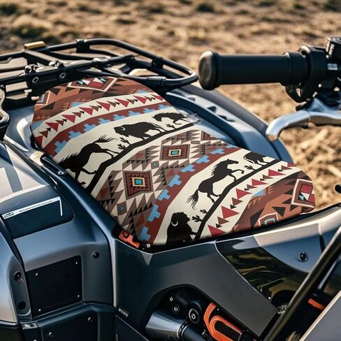 غطاء مقعد Doojoayie Eagle ATV - غطاء مقعد مقاوم للماء ذو ​​4 عجلات متوافق مع Sportsman 570 450 850، Polaris Scrambler 400 500 850 1000، Honda Rancher 420 in Kuwait